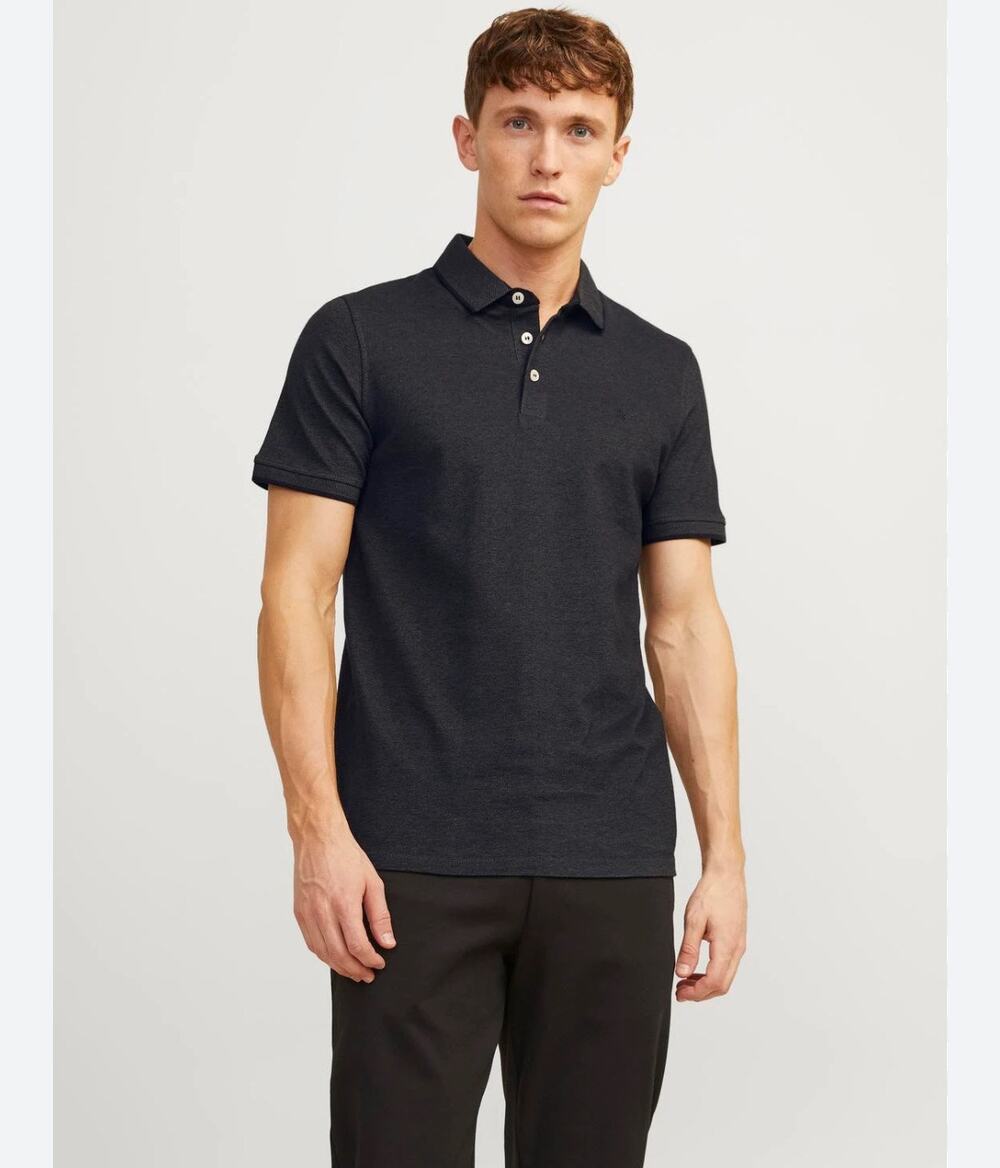 Jack & Jones Black Short Sleeve Polo Shirt